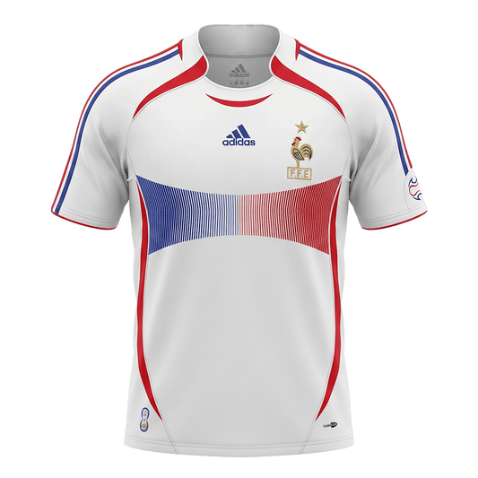 Retro Frankrijk Uit Voetbalshirt 2006 - voorkant