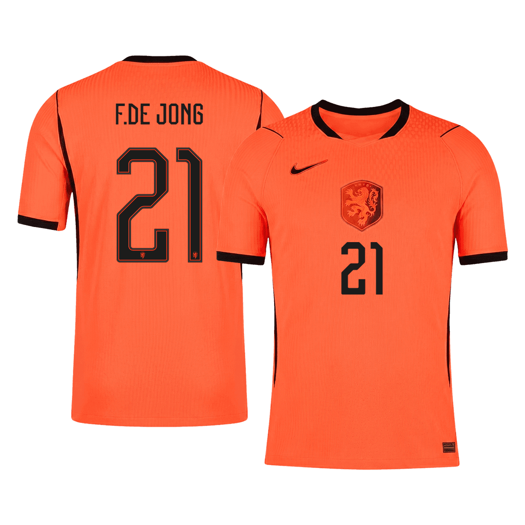 F.DE JONG #21 Nederland Spelersversie thuisshirt WK Voetbal 2026 - slim fit