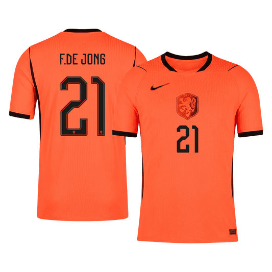 F.DE JONG #21 Nederland Spelersversie thuisshirt WK Voetbal 2026 - slim fit