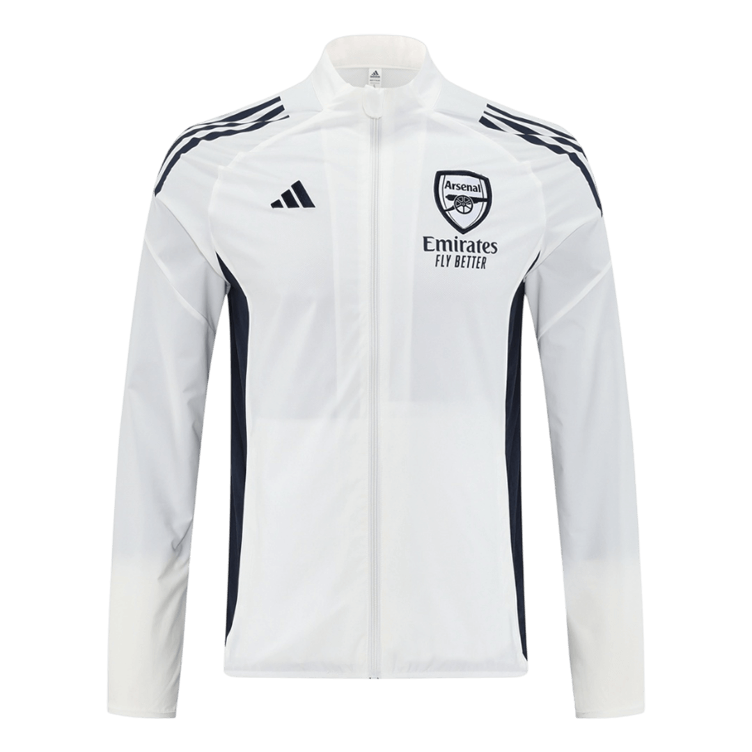 Arsenal Windjack 2025/26 White football shirt