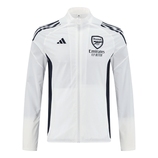 Arsenal Windjack 2025/26 White football shirt