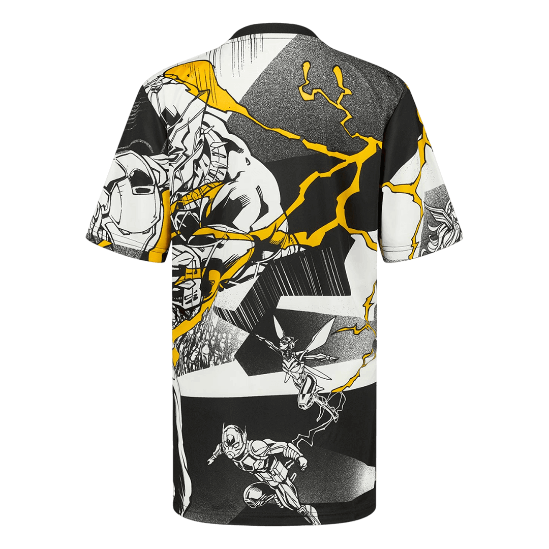 Heren Real Madrid X Marvel Voetbalshirt 2025/26 Zwart-wit - achterkant