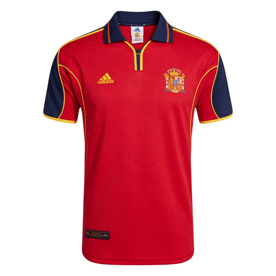 Retro Spanje Thuis Voetbalshirt 2000 - voorkant