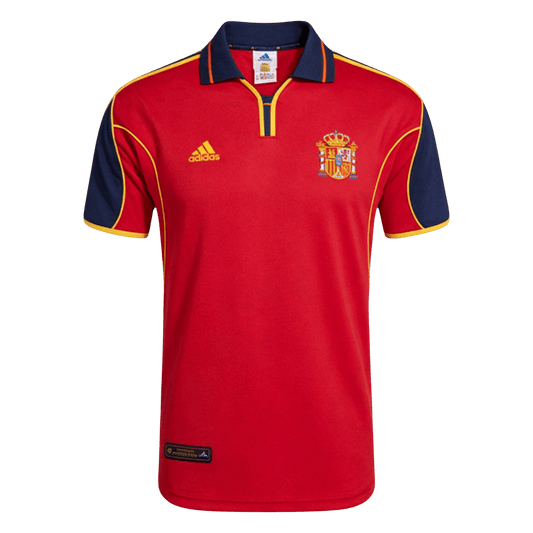 Retro Spanje Thuis Voetbalshirt 2000 - voorkant