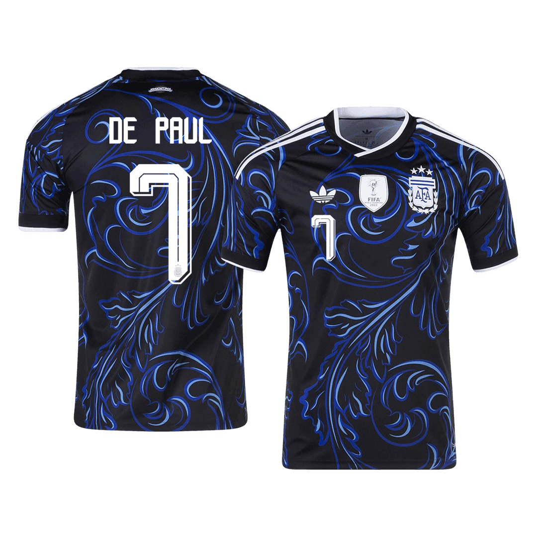 DE PAUL #7 Heren Argentinië uitshirt WK Voetbal 2026