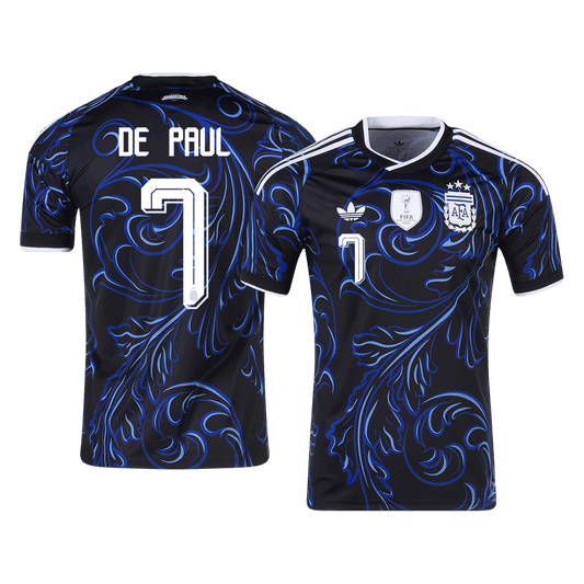 DE PAUL #7 Heren Argentinië uitshirt WK Voetbal 2026