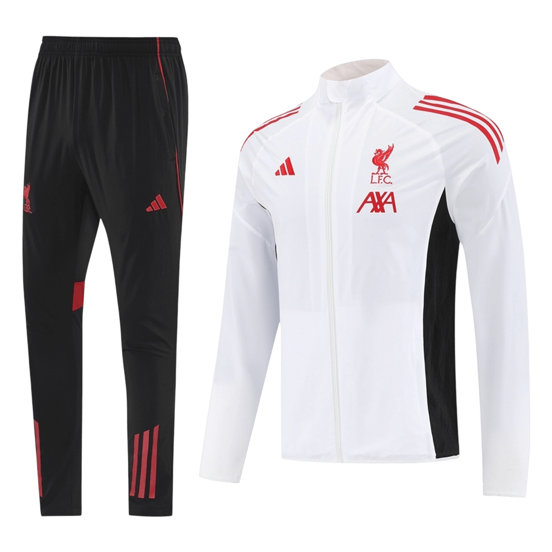 Liverpool Trainingsjack Set(top+broek) 2025/26 White - detail