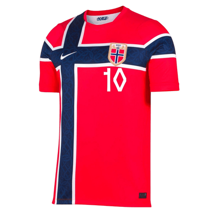 Ødegaard #10 Heren Noorwegen Thuis Voetbalshirt WK Voetbal 2026 - achterkant