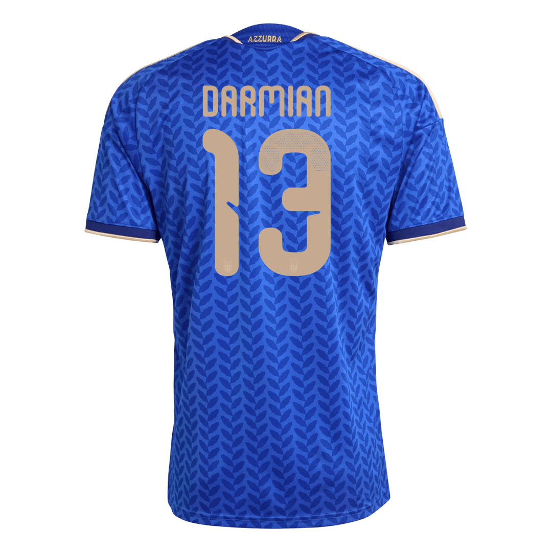 DARMIAN #13 Heren Italië Thuis Voetbalshirt WK Voetbal 2026 - achterkant