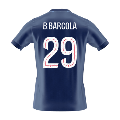 B.BARCOLA #29 Heren PSG Thuis Voetbalshirt 2025/26 [PREMIUM] - extra