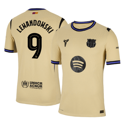 LEWANDOWSKI #9 Barcelona Uit Spelersversie Voetbalshirt 2025/26 - UCL - Slim Fit
