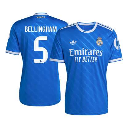 BELLINGHAM #5 Heren Real Madrid Derde Voetbalshirt 2025/26