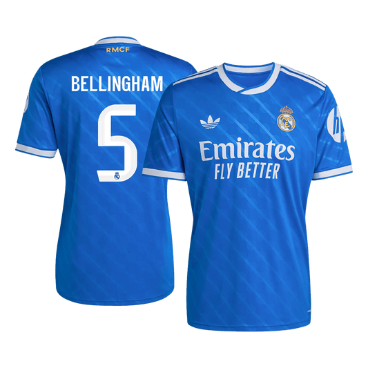 BELLINGHAM #5 Heren Real Madrid Derde Voetbalshirt 2025/26