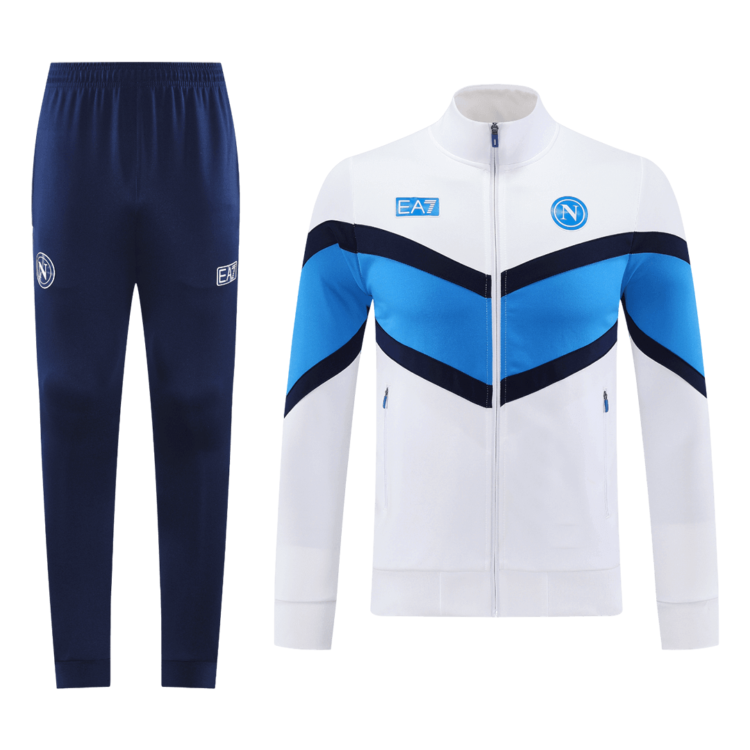 Napoli Trainingsjack Set(Jas+Broek) 2025/26 White football shirt
