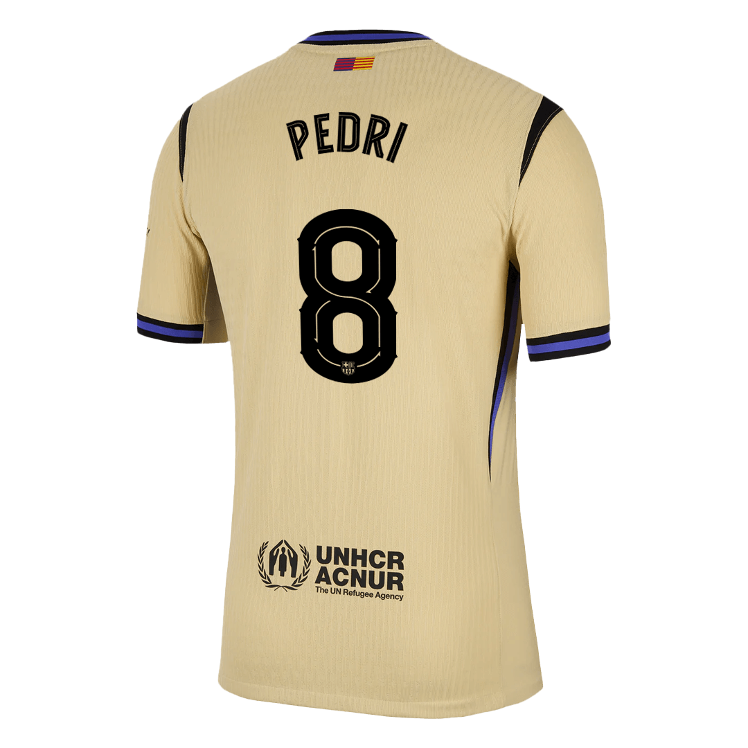 PEDRI #8 Barcelona Uit Spelersversie Voetbalshirt 2025/26 - UCL - Slim Fit - achterkant