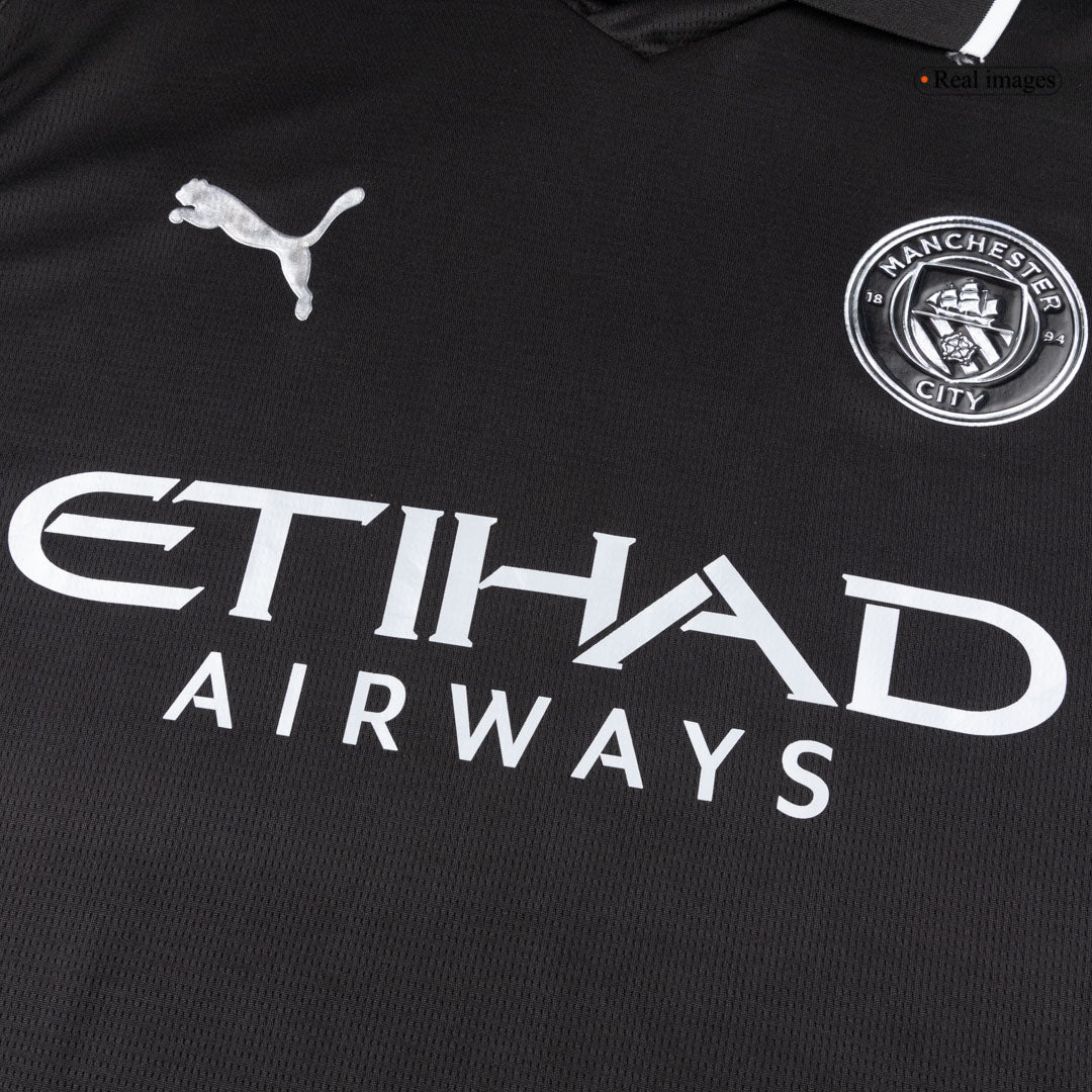 Heren Manchester City Uit Lange Mouwen Voetbalshirt 2025/26 - model
