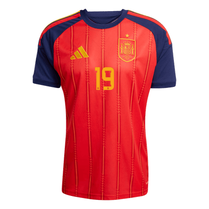 LAMINE YAMAL #19 Heren Spanje Thuis Voetbalshirt WK Voetbal 2026 [PREMIUM] - detail