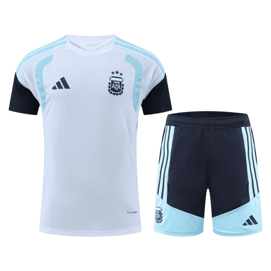 Argentinië Pre-Match Spelersversie Set WK Voetbal 2026 - Slim Fit - voorkant