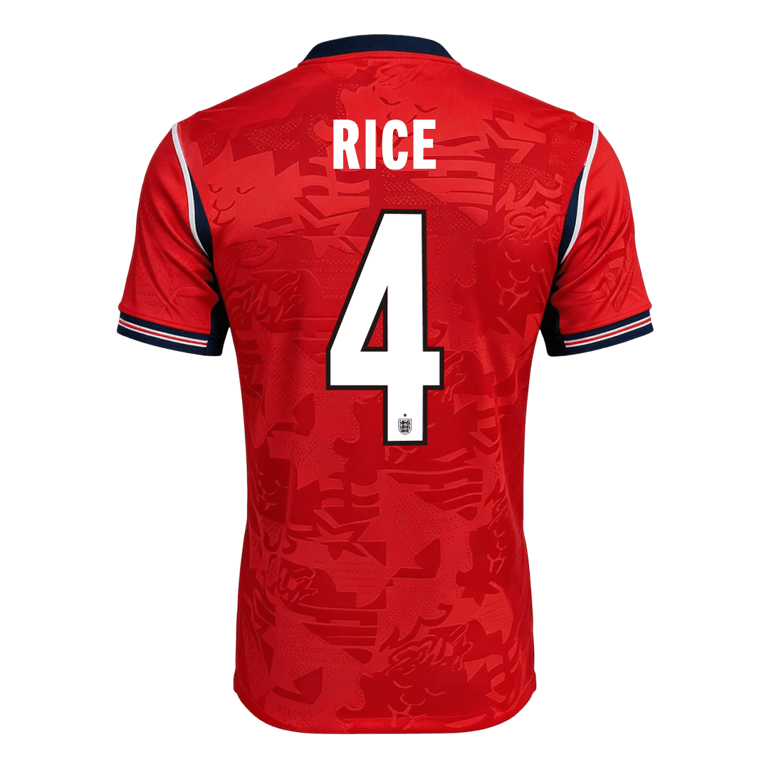 RICE #4 Heren Engeland Uit Voetbalshirt WK Voetbal 2026 - extra