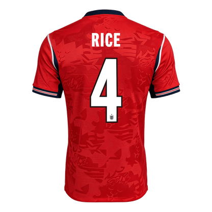 RICE #4 Heren Engeland Uit Voetbalshirt WK Voetbal 2026 - extra