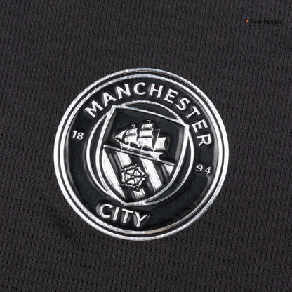 Heren Manchester City Uit Lange Mouwen Voetbalshirt 2025/26 - close-up