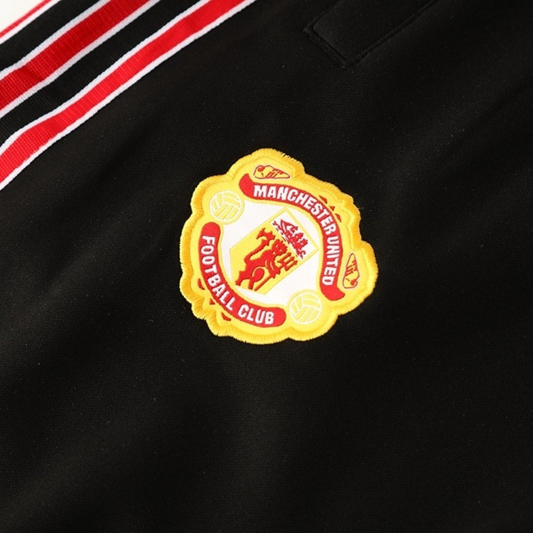 Manchester United Trainingsjack Set(Jas+Broek) 2025/26 Red&Black - zijkant