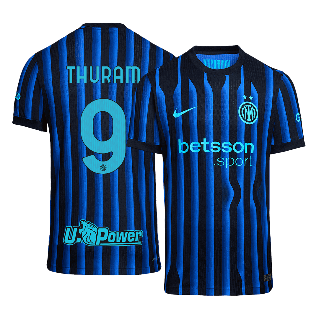 THURAM #9 Inter Milan Thuis Spelersversie Voetbalshirt 2025/26 - Slim Fit