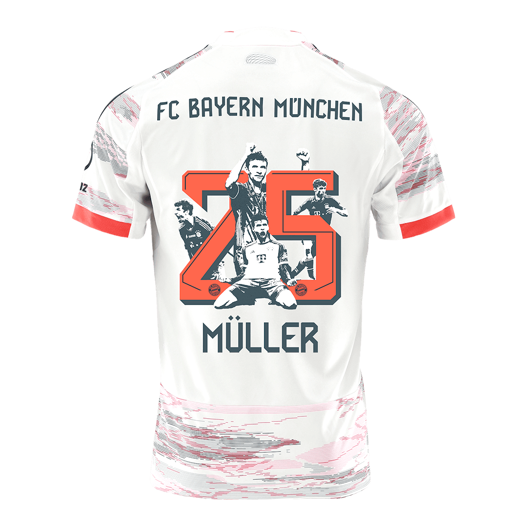 MüLLER Special #25 Heren Bayern Munich Uit Voetbalshirt 2025/26 - zijkant