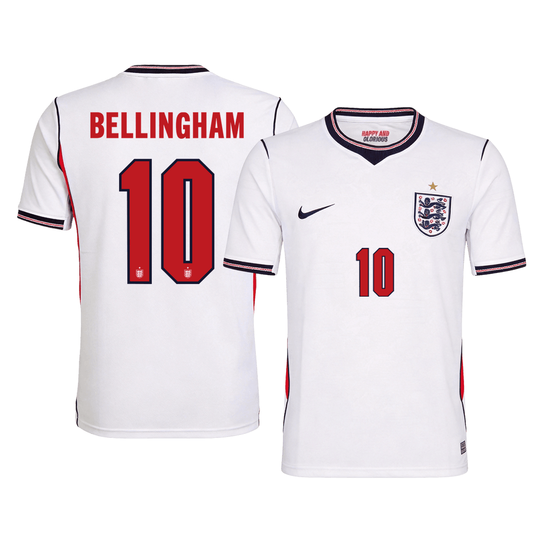 BELLINGHAM #10 Heren Engeland Thuis Voetbalshirt WK Voetbal 2026 - voorkant