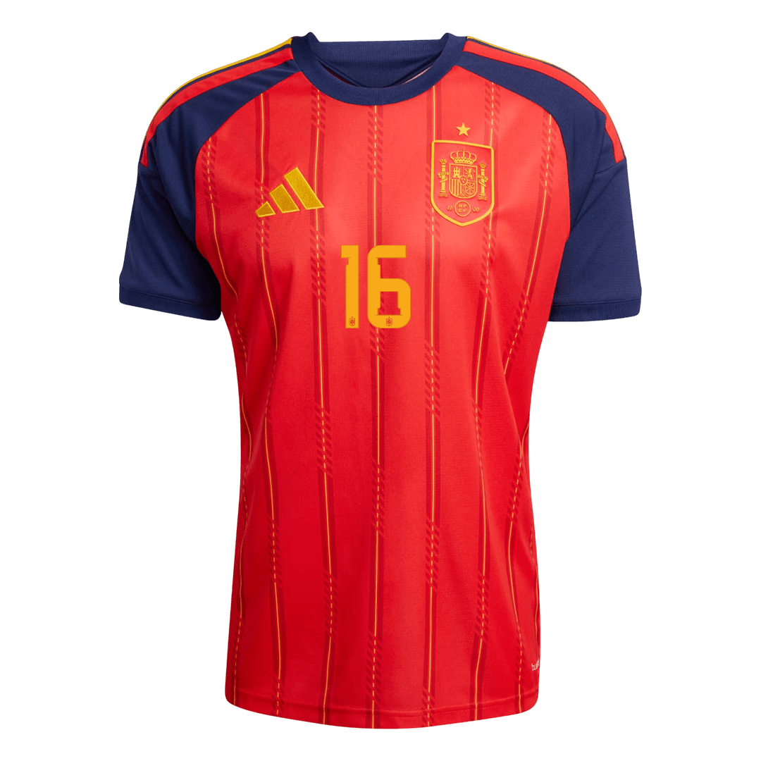 RODRIGO #16 Heren Spanje thuisshirt 2026 [PREMIUM]