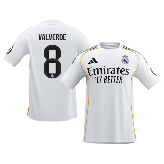 VALVERDE #8 Heren Real Madrid Thuis Voetbalshirt 2025/26 [PREMIUM]