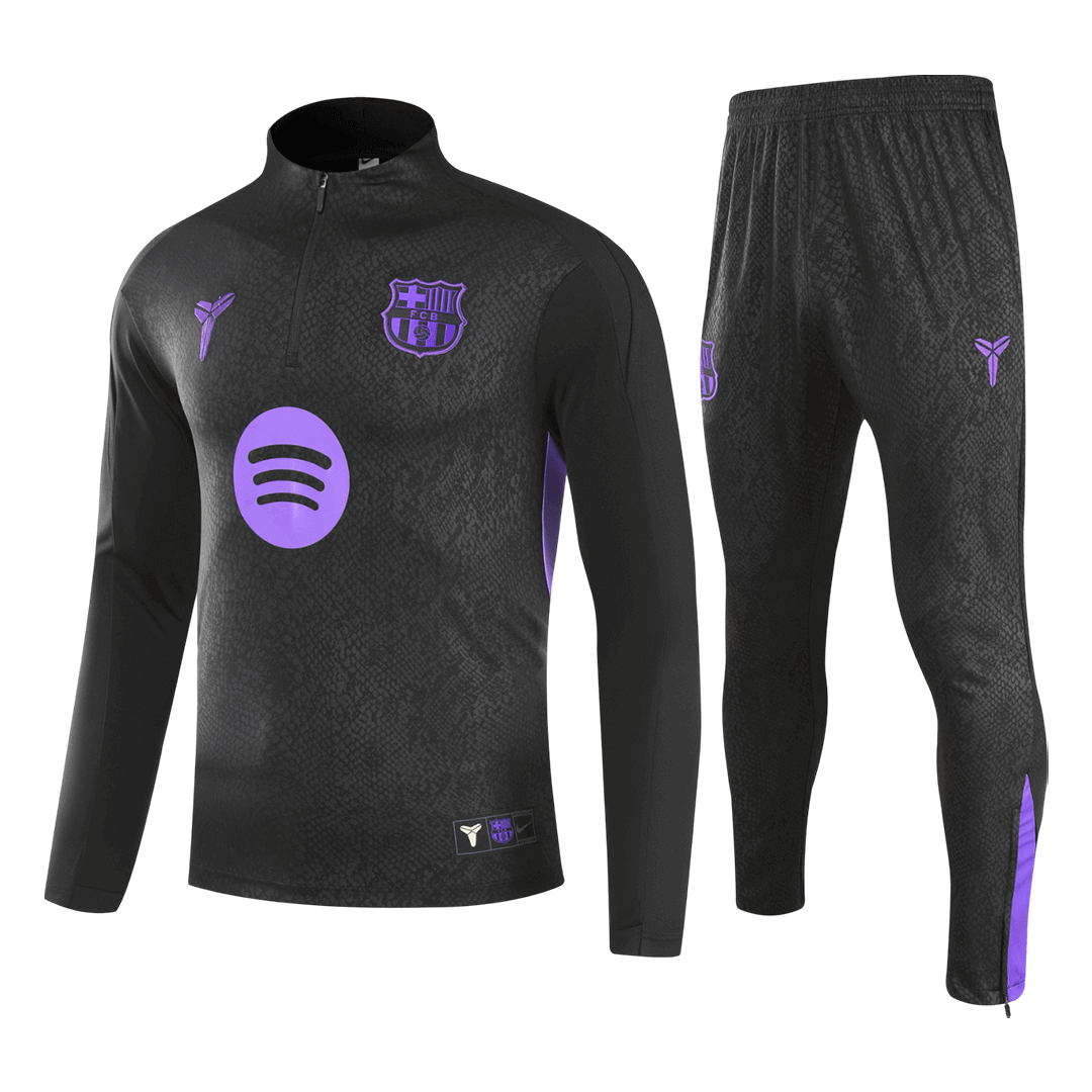 Barcelona Joggingpak met rit Set(top+broek) 2025/26 Black football shirt