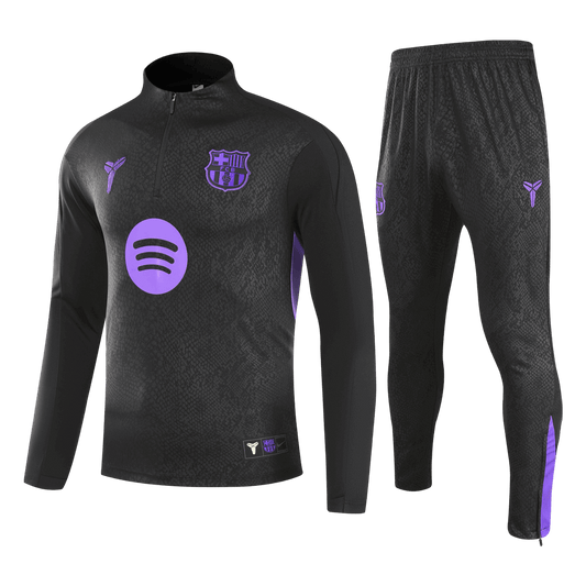 Barcelona Joggingpak met rit Set(top+broek) 2025/26 Black football shirt