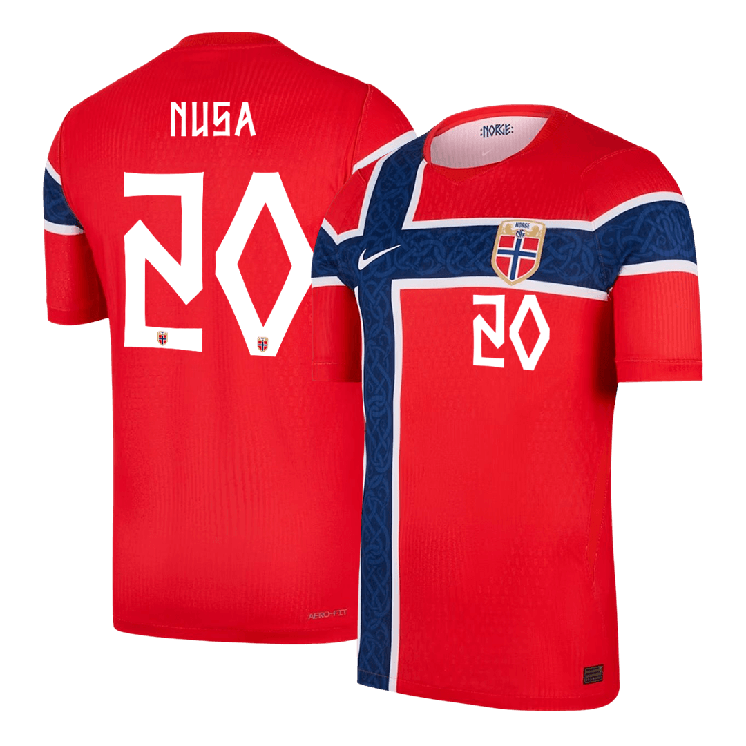 NUSA #20 Noorwegen Thuis Spelersversie Voetbalshirt WK Voetbal 2026 - Slim Fit - voorkant