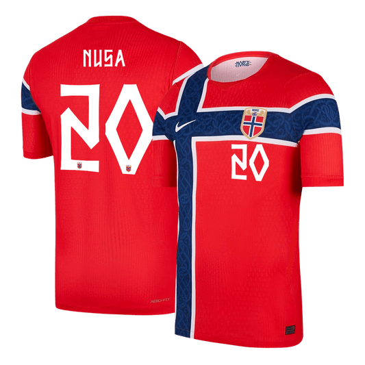 NUSA #20 Noorwegen Thuis Spelersversie Voetbalshirt WK Voetbal 2026 - Slim Fit - voorkant