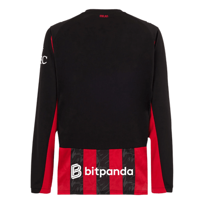 Heren AC Milan Thuis Lange Mouwen Voetbalshirt 2025/26 - detail
