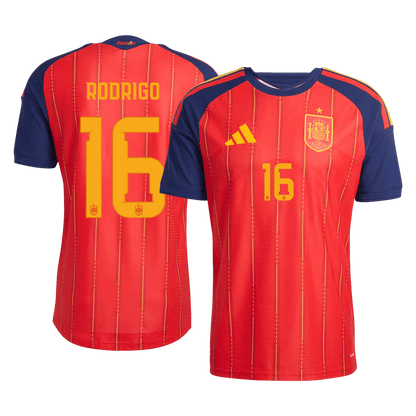 RODRIGO #16 Spanje Spelersversie thuisshirt WK Voetbal 2026 - slim fit