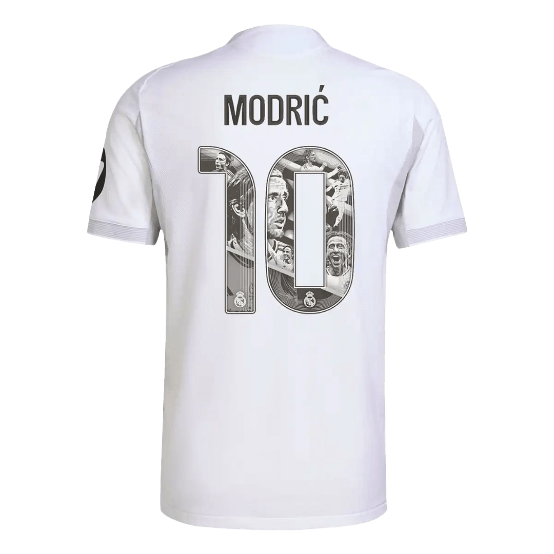 MODRIĆ Special #10 Real Madrid Thuis Spelersversie Voetbalshirt 2025/26 - Slim Fit - close-up