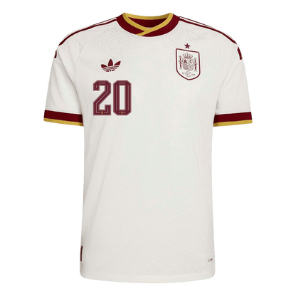 PEDRI #20 Spanje Spelersversie uitshirt WK Voetbal 2026 - slim fit