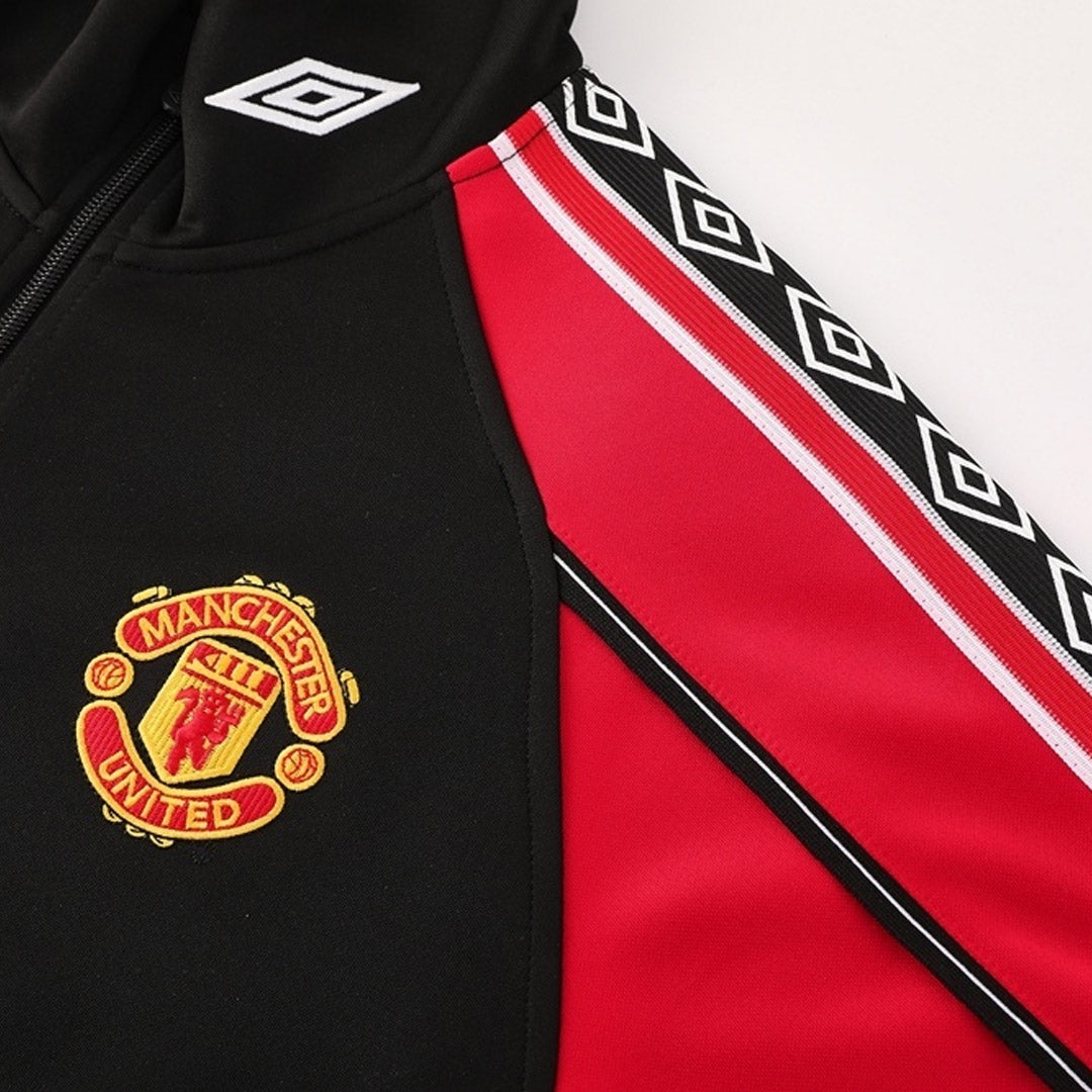 Manchester United Trainingsjack 2025/26 Red&Black - close-up