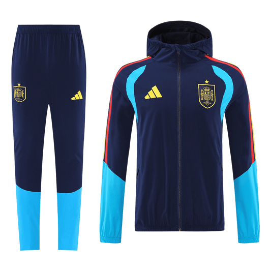 Spanje Trainingsjack Set(top+broek) 2026 Blue&Black football shirt