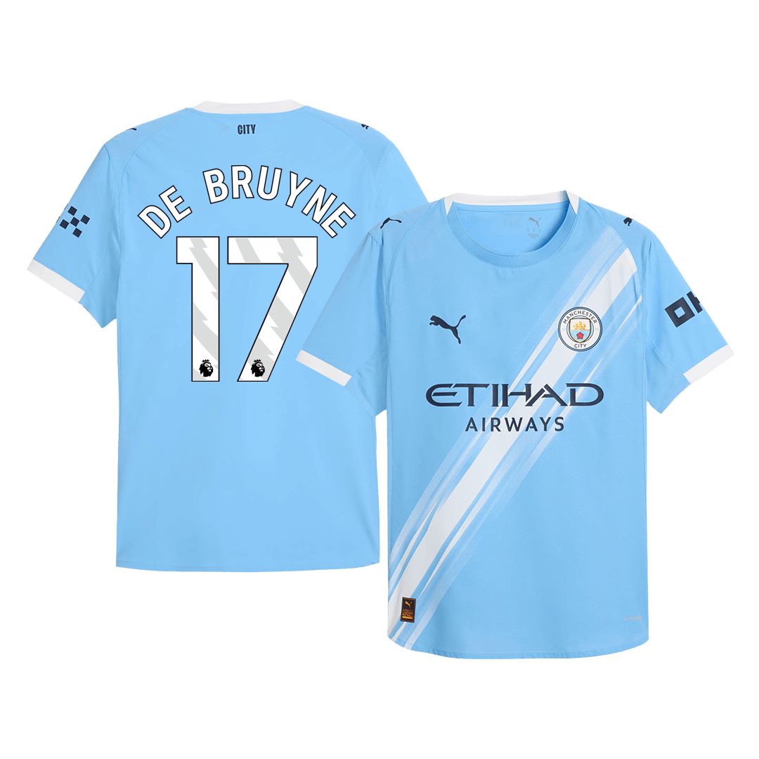 DE BRUYNE #17 Manchester City Thuis Spelersversie Voetbalshirt 2025/26 - Slim Fit