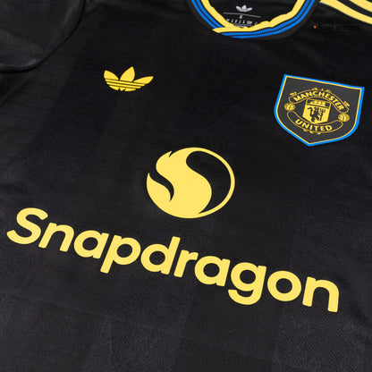 Heren Manchester United Derde Voetbalshirt 2025/26 - close-up
