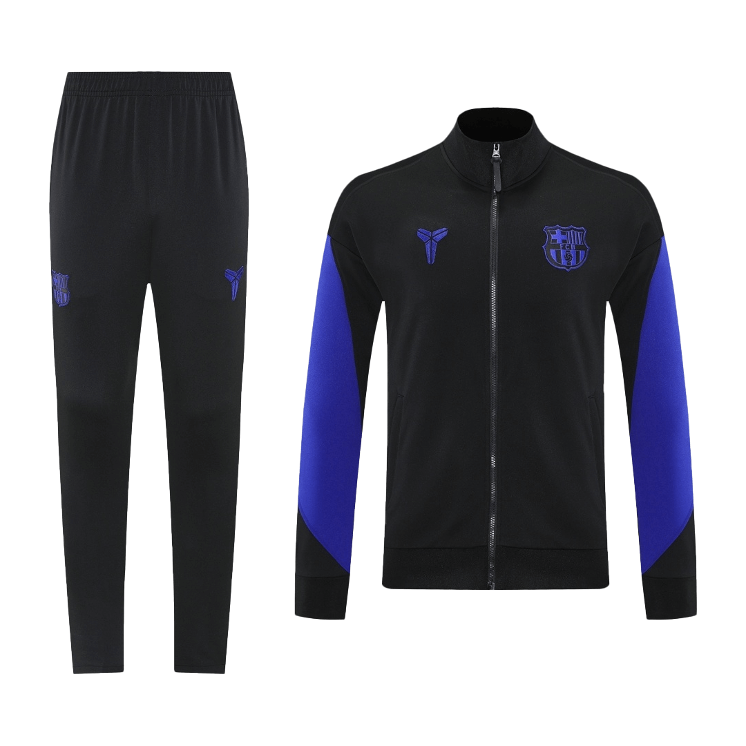 Barcelona Thuis Trainingsjack Set(Jas+Broek) 2025/26 Black&Purple football shirt
