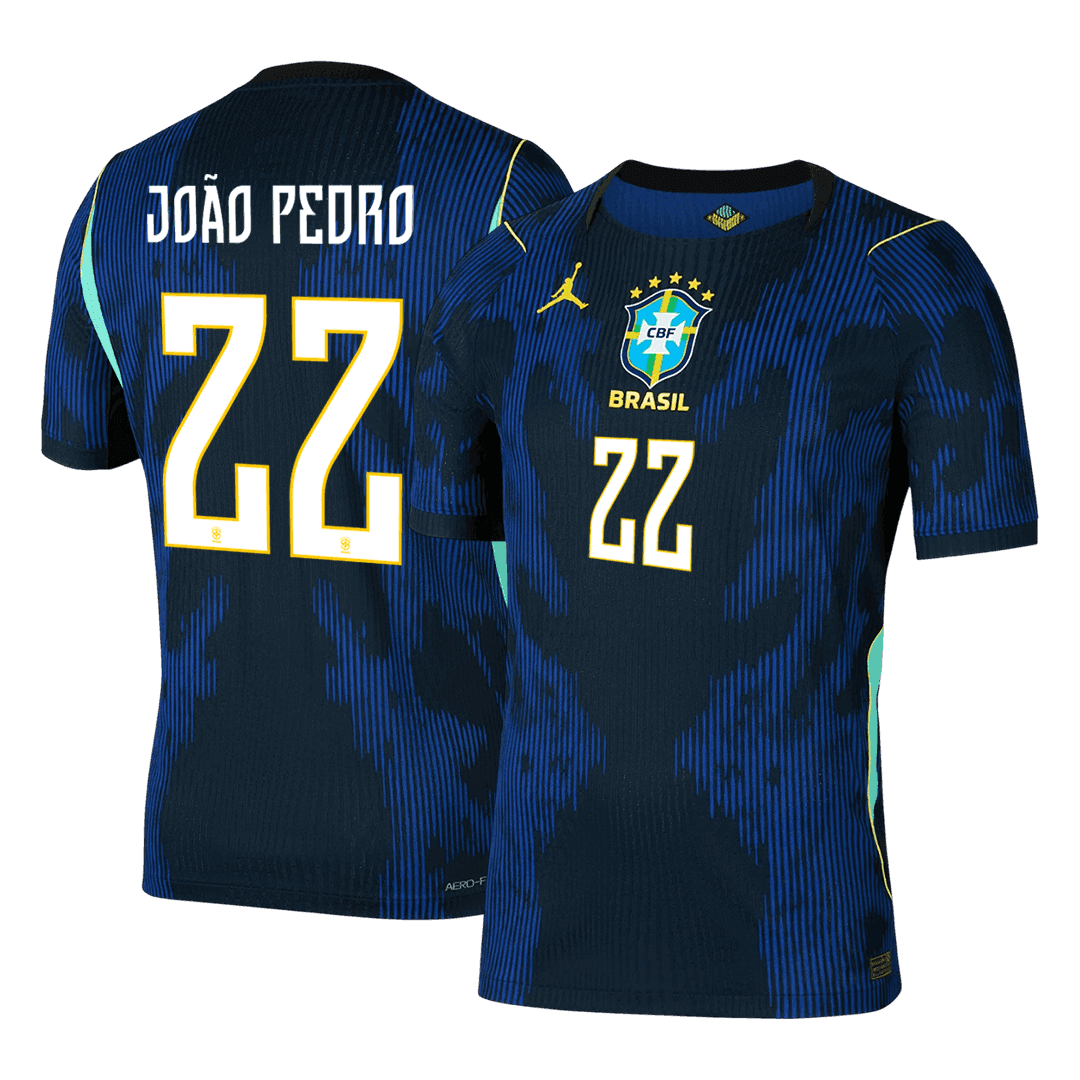 JOÃO PEDRO #22 Brazilië Spelersversie uitshirt WK Voetbal 2026 - slim fit