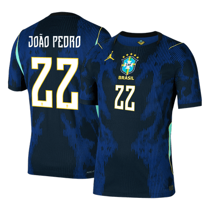 JOÃO PEDRO #22 Brazilië Spelersversie uitshirt WK Voetbal 2026 - slim fit
