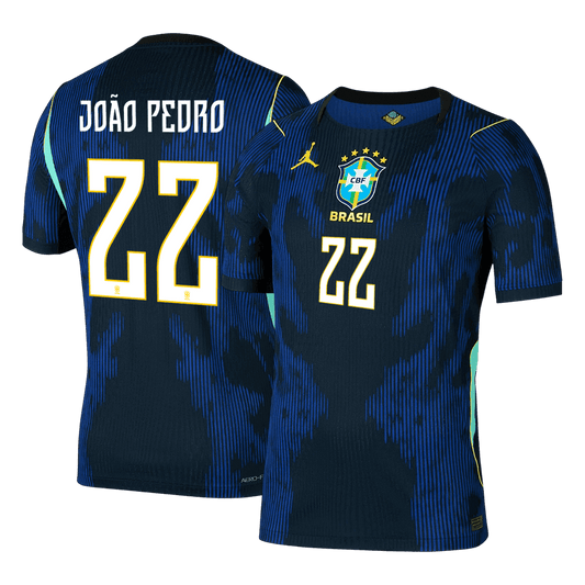 JOÃO PEDRO #22 Brazilië Spelersversie uitshirt WK Voetbal 2026 - slim fit