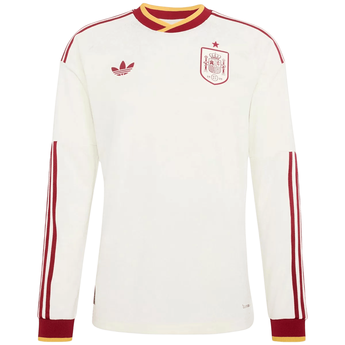 Heren Spanje Uit Lange Mouwen Voetbalshirt WK Voetbal 2026 - voorkant