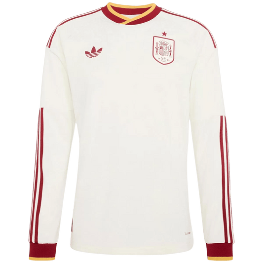 Heren Spanje Uit Lange Mouwen Voetbalshirt WK Voetbal 2026 - voorkant