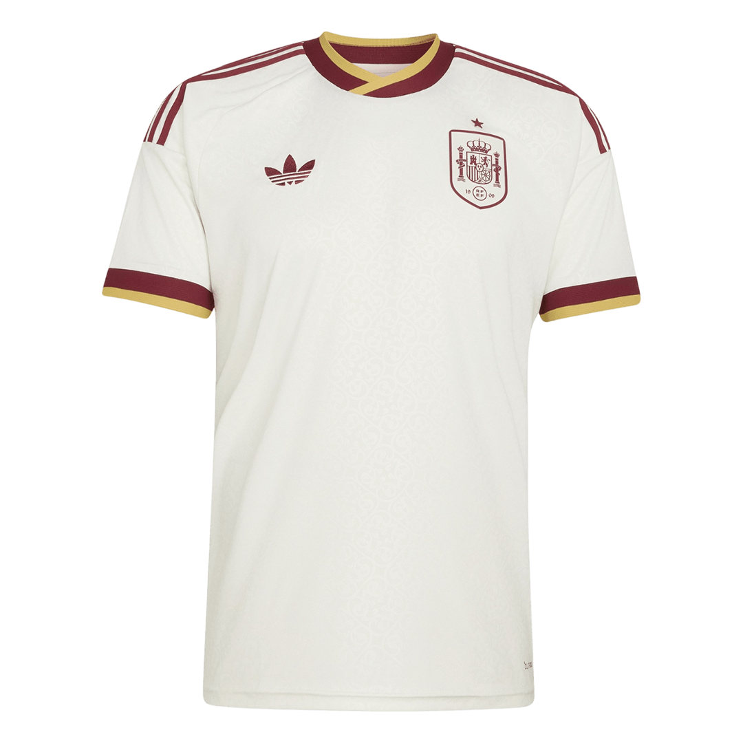 Heren Spanje Uit Voetbalshirt WK Voetbal 2026 - voorkant